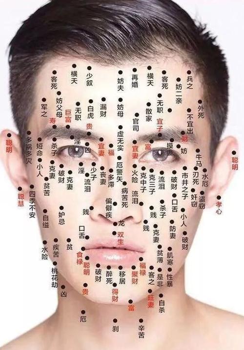 男人长痣面相图