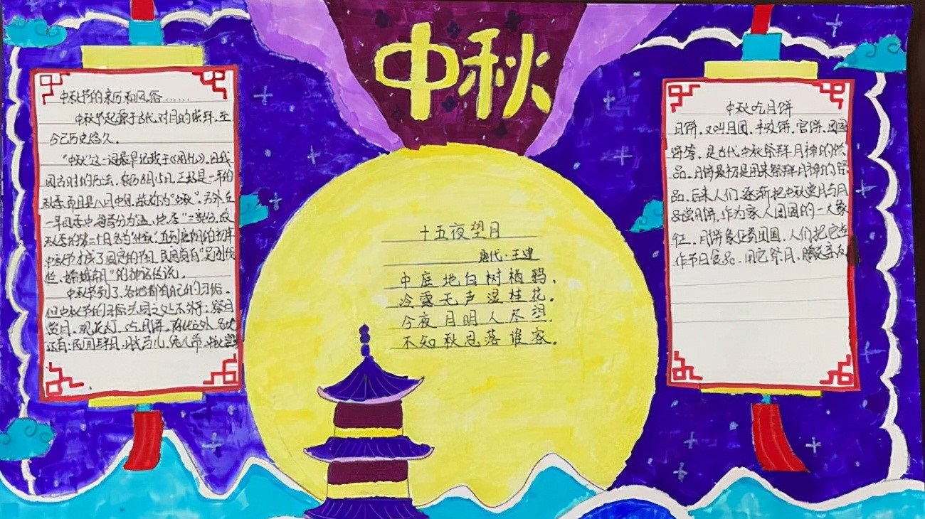 中秋节的画简单又漂亮