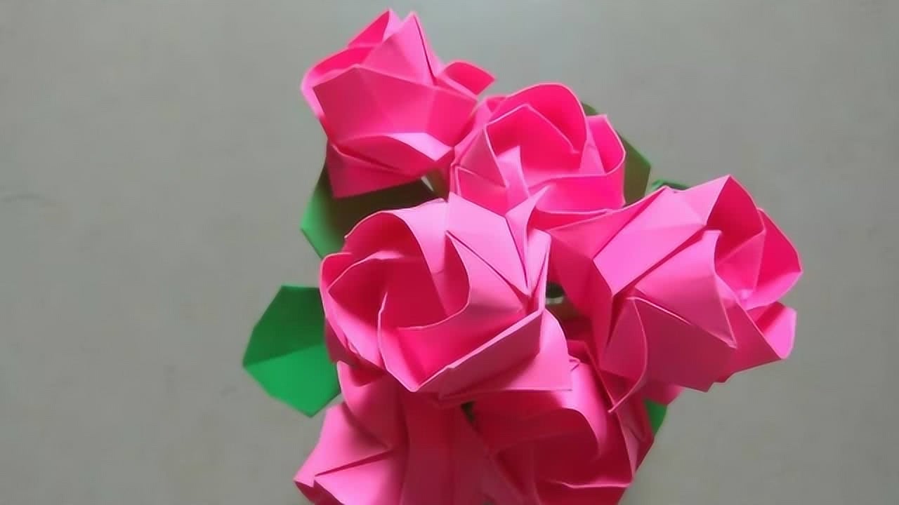 折纸玫瑰花步骤图解
